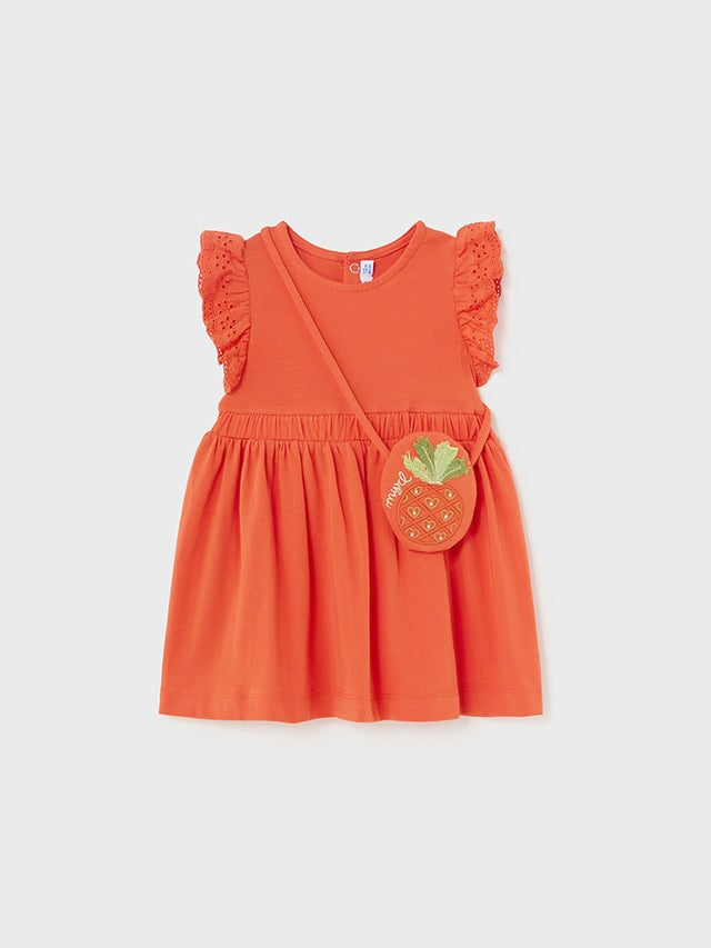 Tangerine Dress + Purse