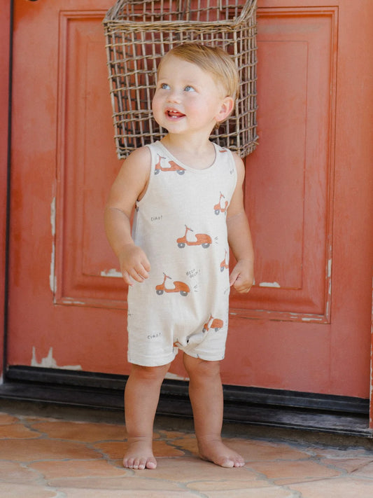 Moped Sleeveless Romper