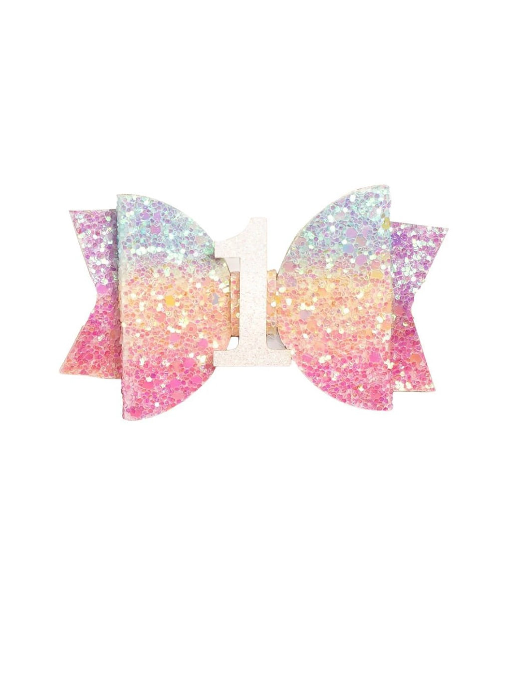 Birthday Number Pastel Rainbow Clip
