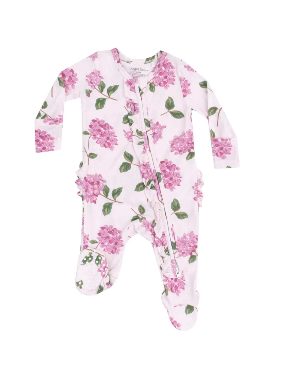 Pink Hydrangeas Ruffle Footie
