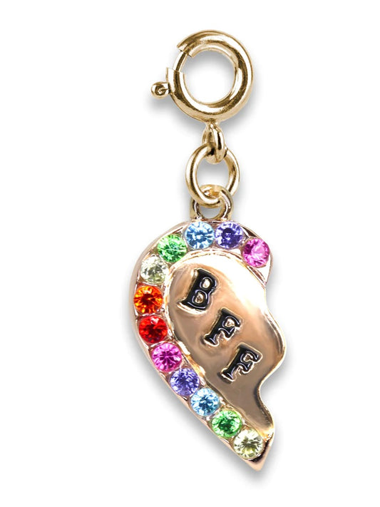 Charm It! Gold BFF Broken Heart Charm