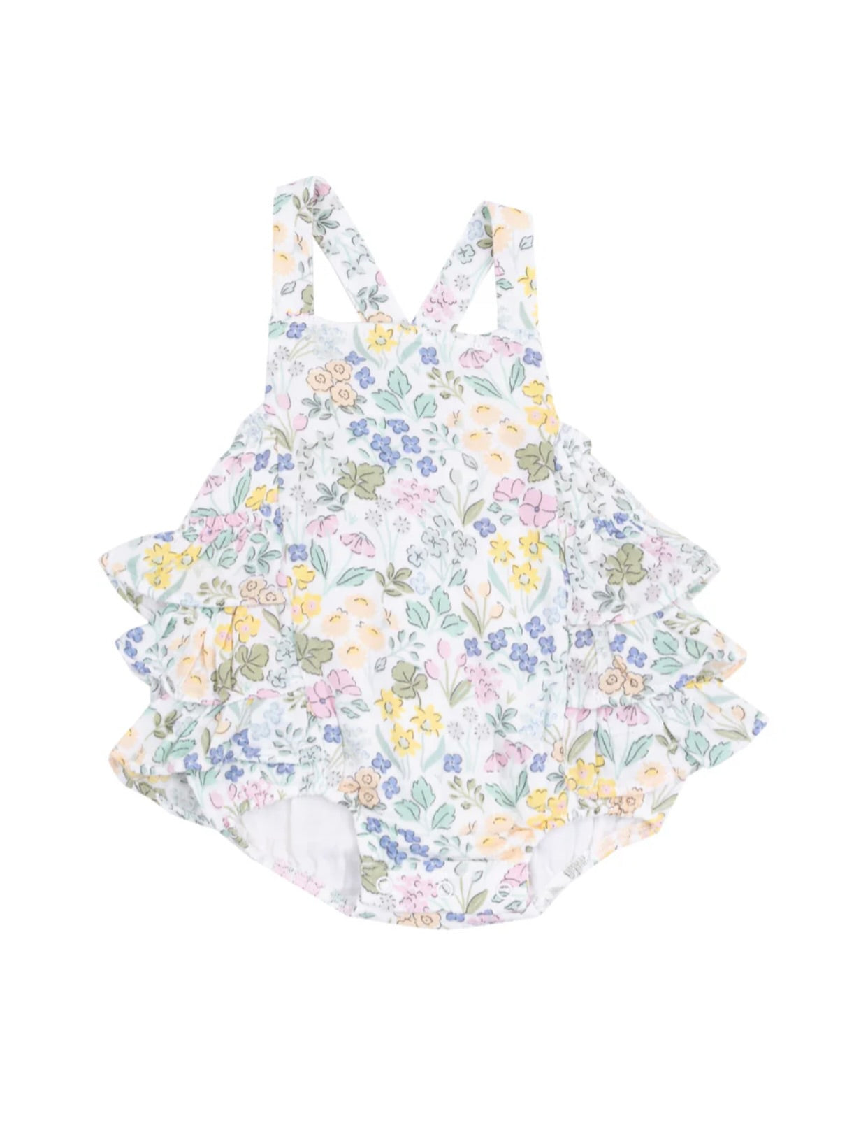 Samantha Floral Ruffle Sunsuit