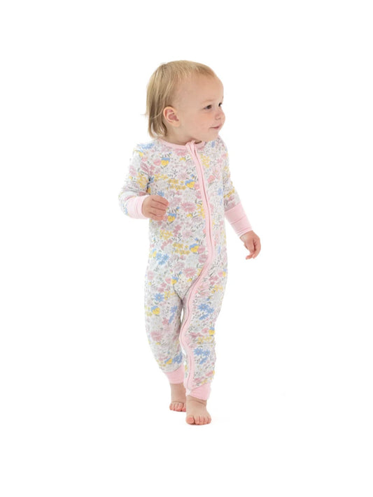 Viola Floral Zipper Romper
