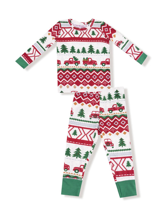 Red Truck Fair Isle Loungewear Set