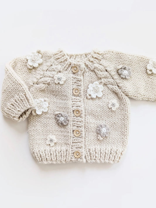 Flower Cardigan - Cream
