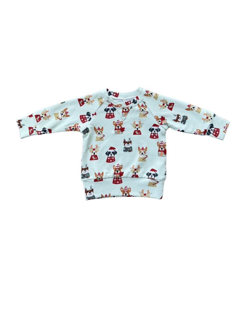 Raglan Sweatshirt - Holiday Dogs