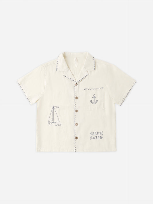 Sailor Lapel Collar Shirt