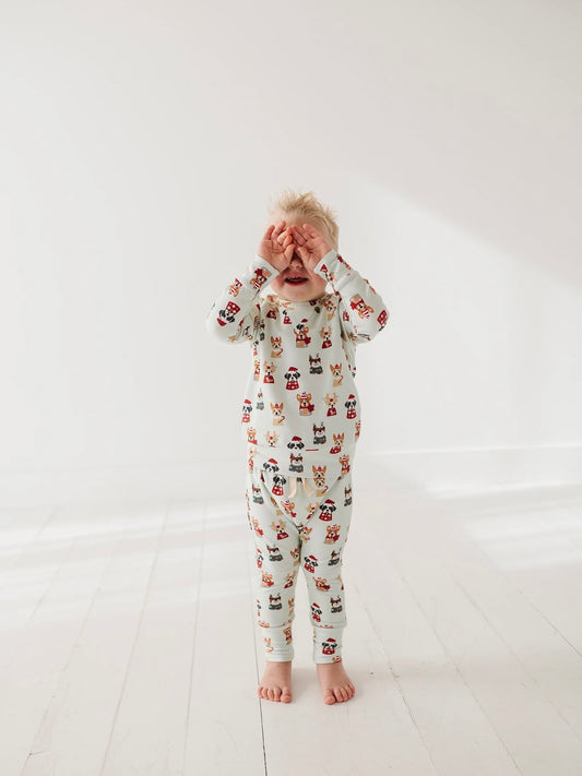 Slim Jogger Pants - Holiday Dogs