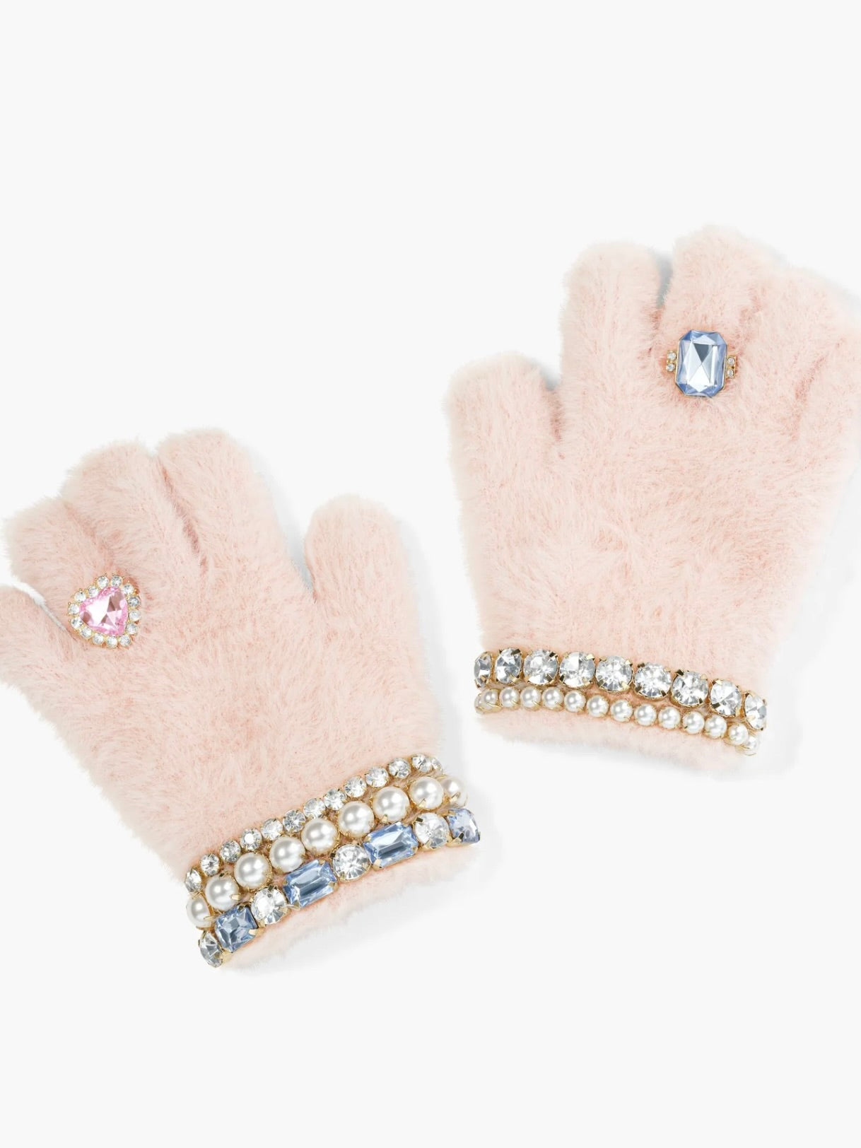 Cotton Candy Jeweled Gloves