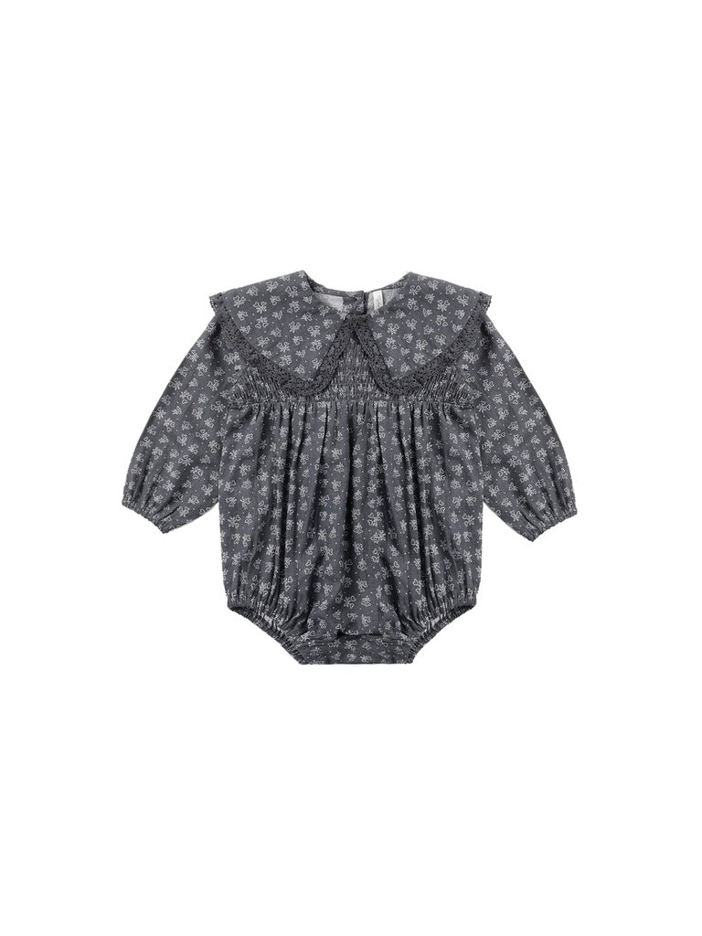 Midnight Heart Ditsy Fern Romper