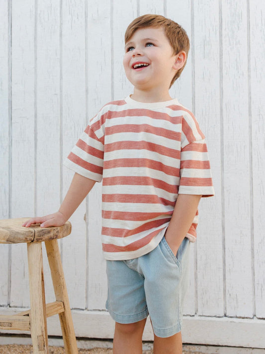 Poppy Stripe Relaxed Tee