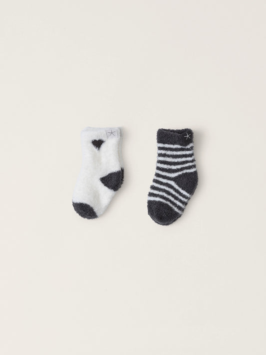 Baby Carbon Pearl Heart Sock Set
