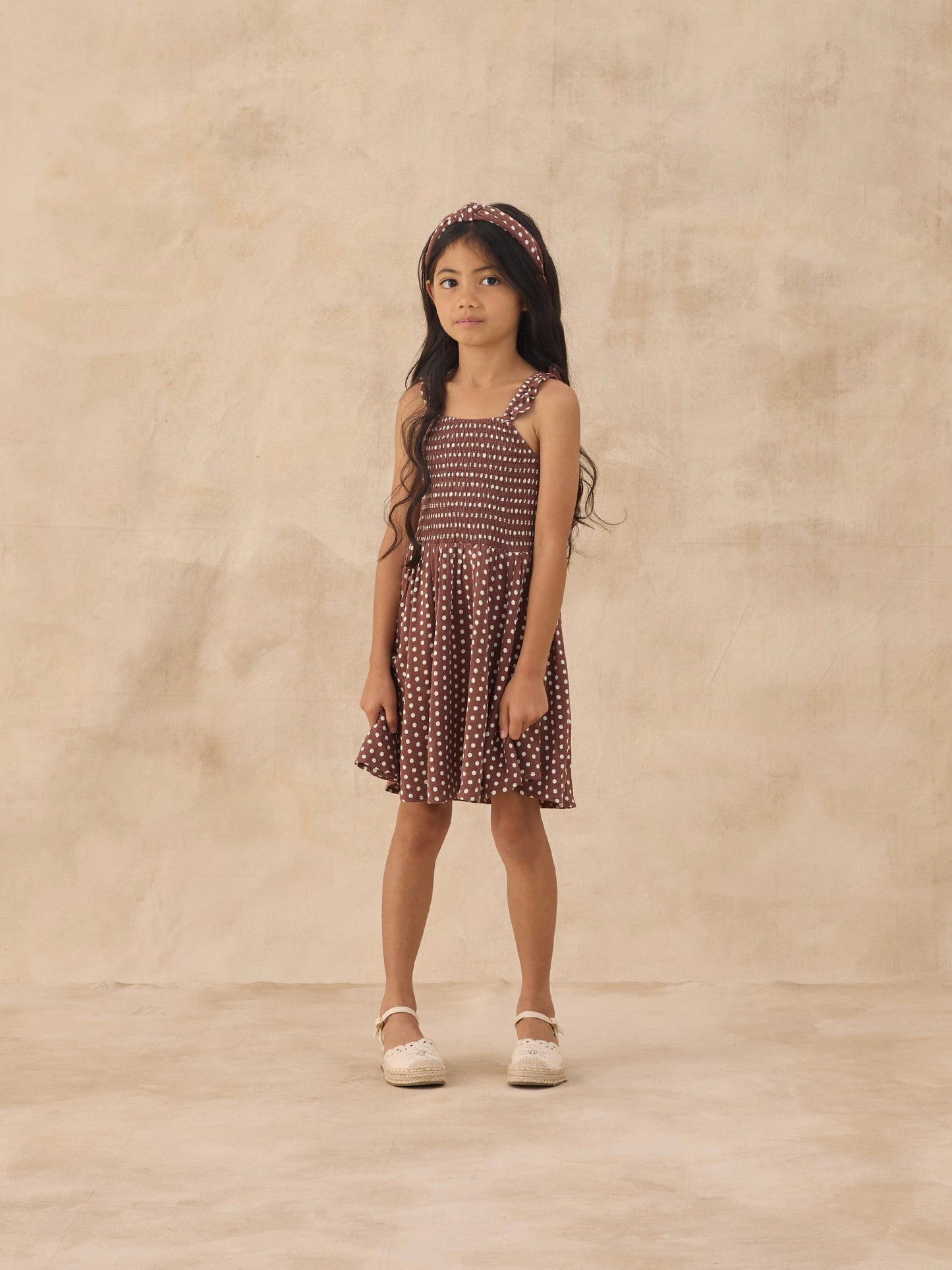 Chocolate Polka Dot Lainey Dress