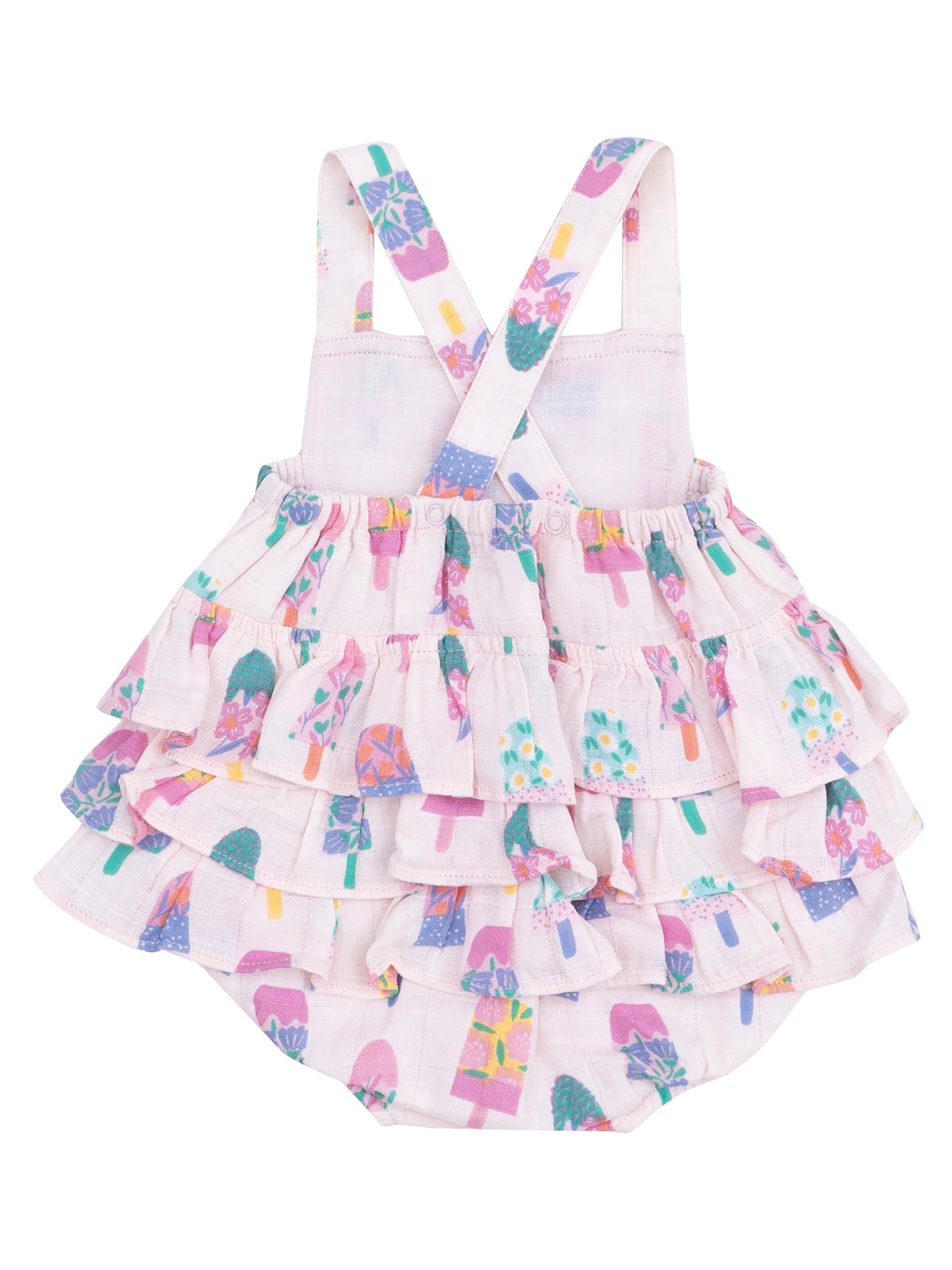 Floral Popsicles Ruffle Sunsuit