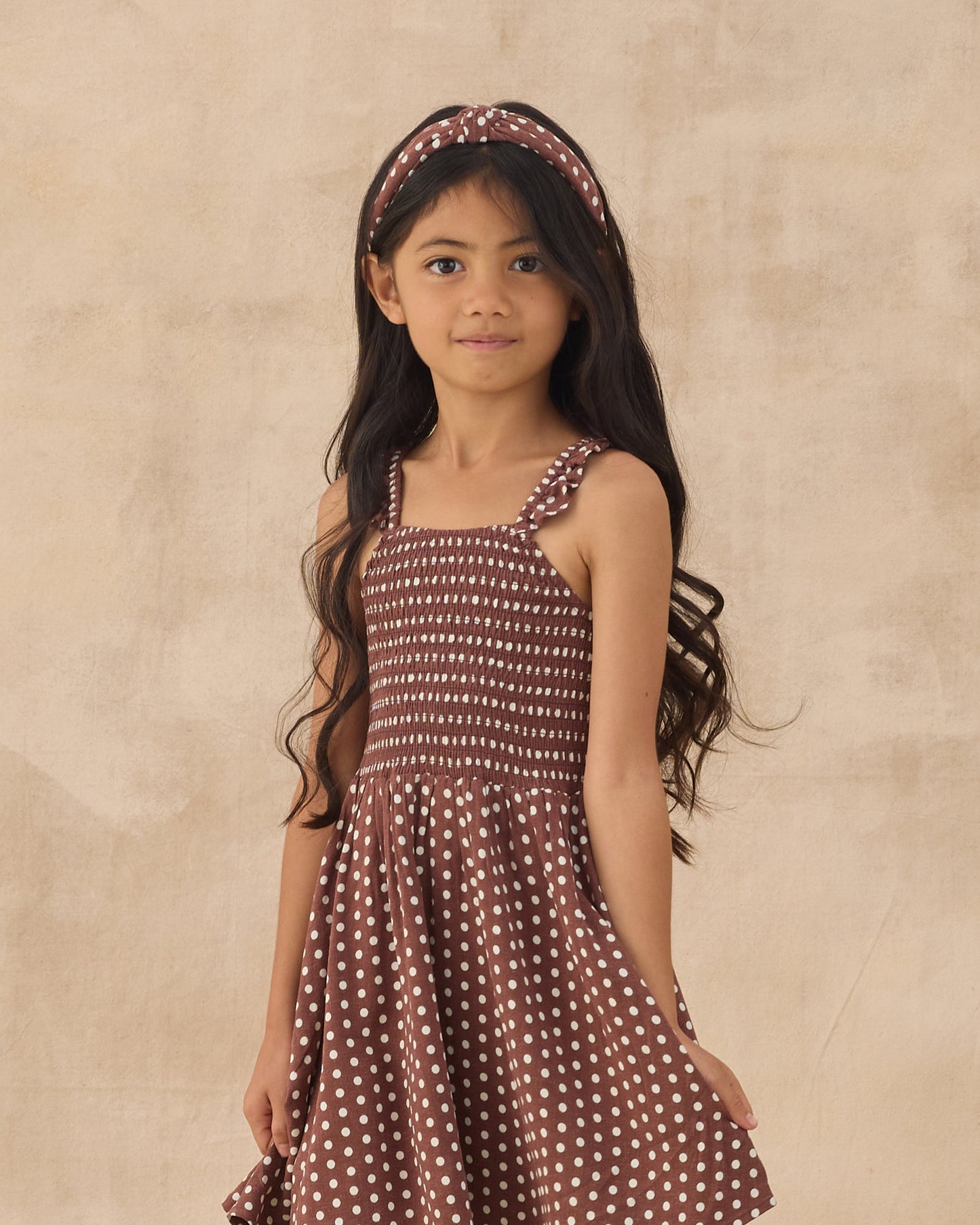Chocolate Polka Dot Lainey Dress