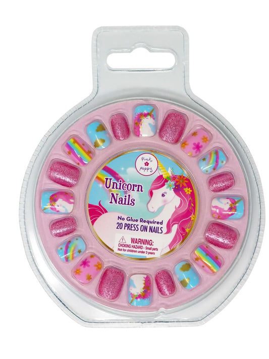 Pink Poppy Stardust Unicorn Press On Nails