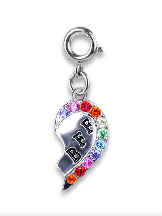 Charm It! Silver BFF Broken Heart Charm