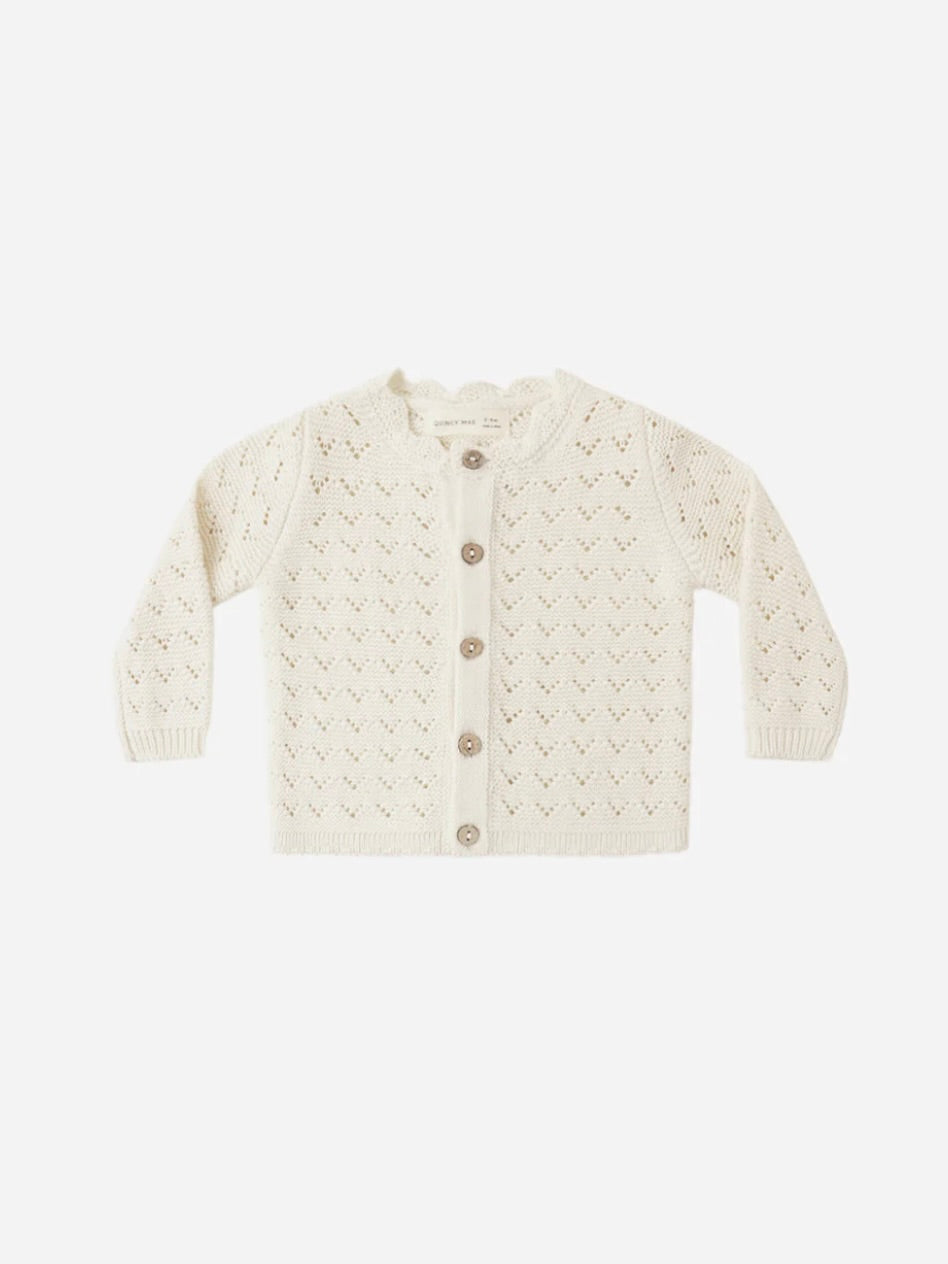 Natural Scalloped Cardigan