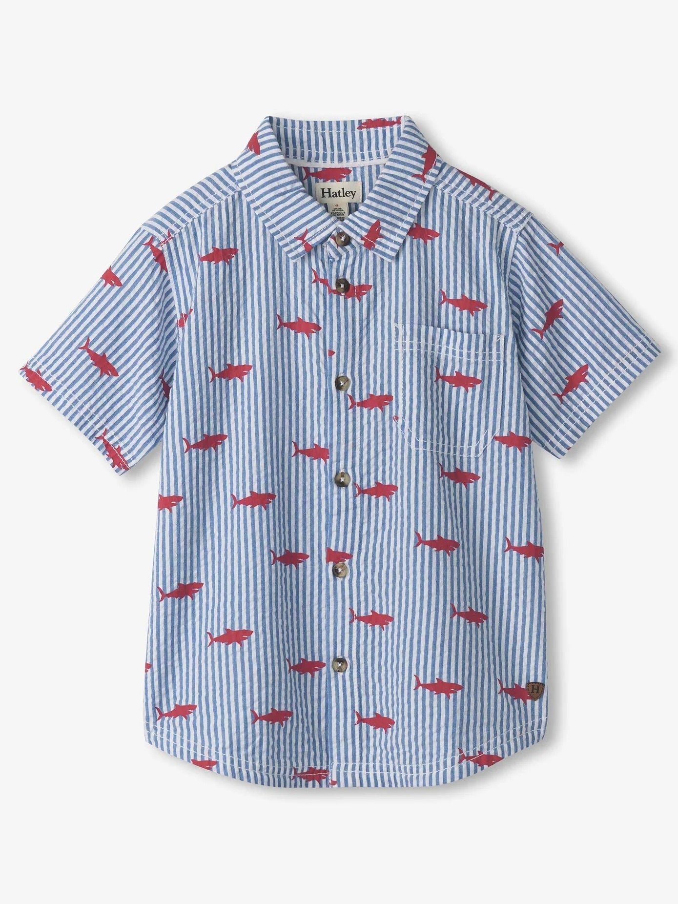 Shark Silhouette Button Down Shirt