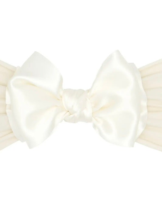 Satin Fab Bow - Oatmeal