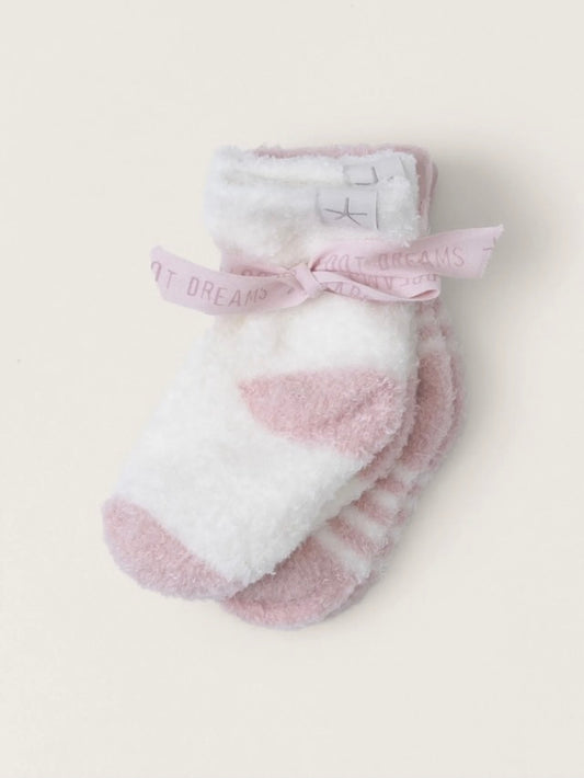 Baby Pink Peonie Pearl Heart sock Set
