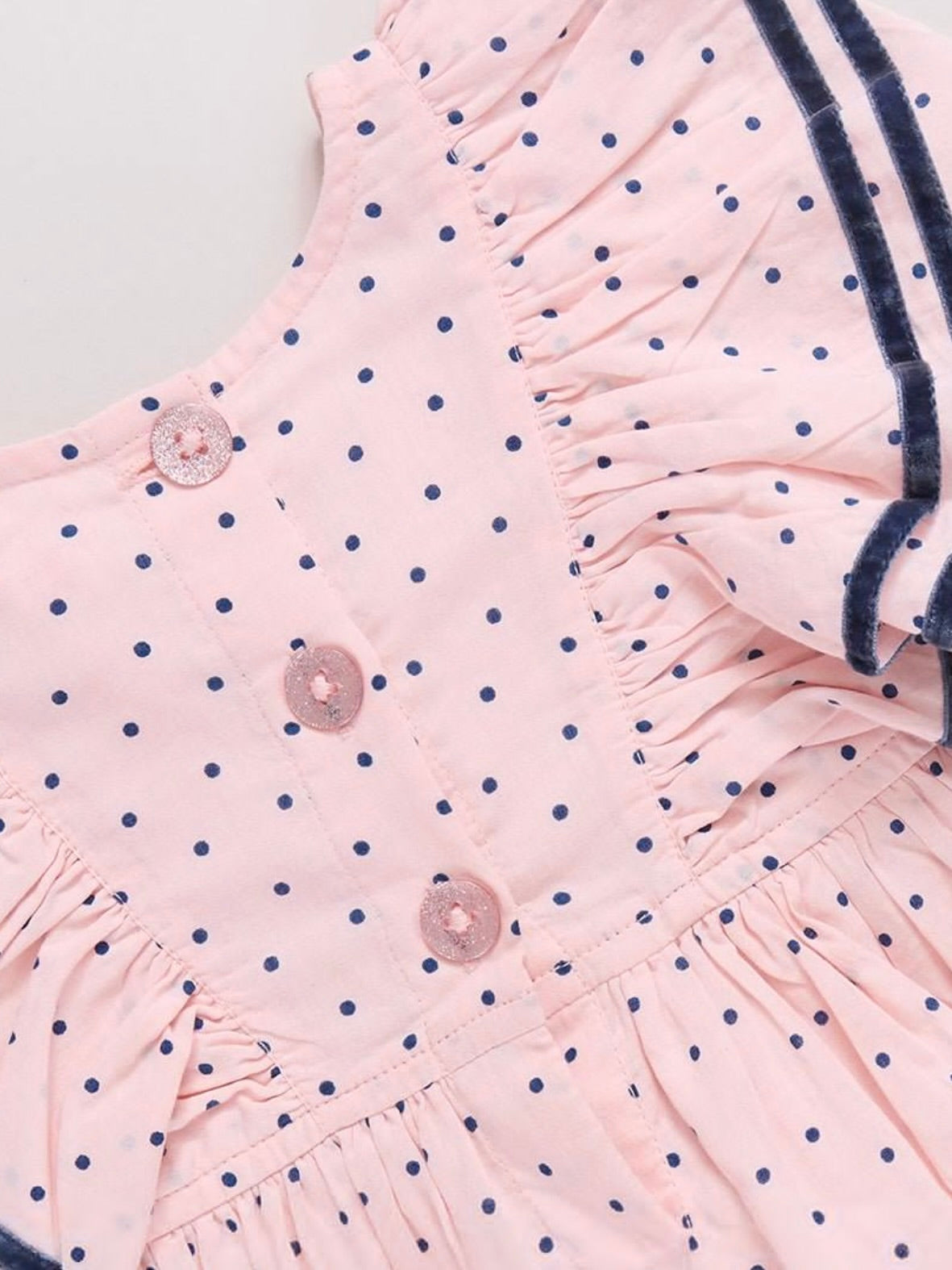 Raphaela Baby Dress - Strawberry Cream Polka Dot