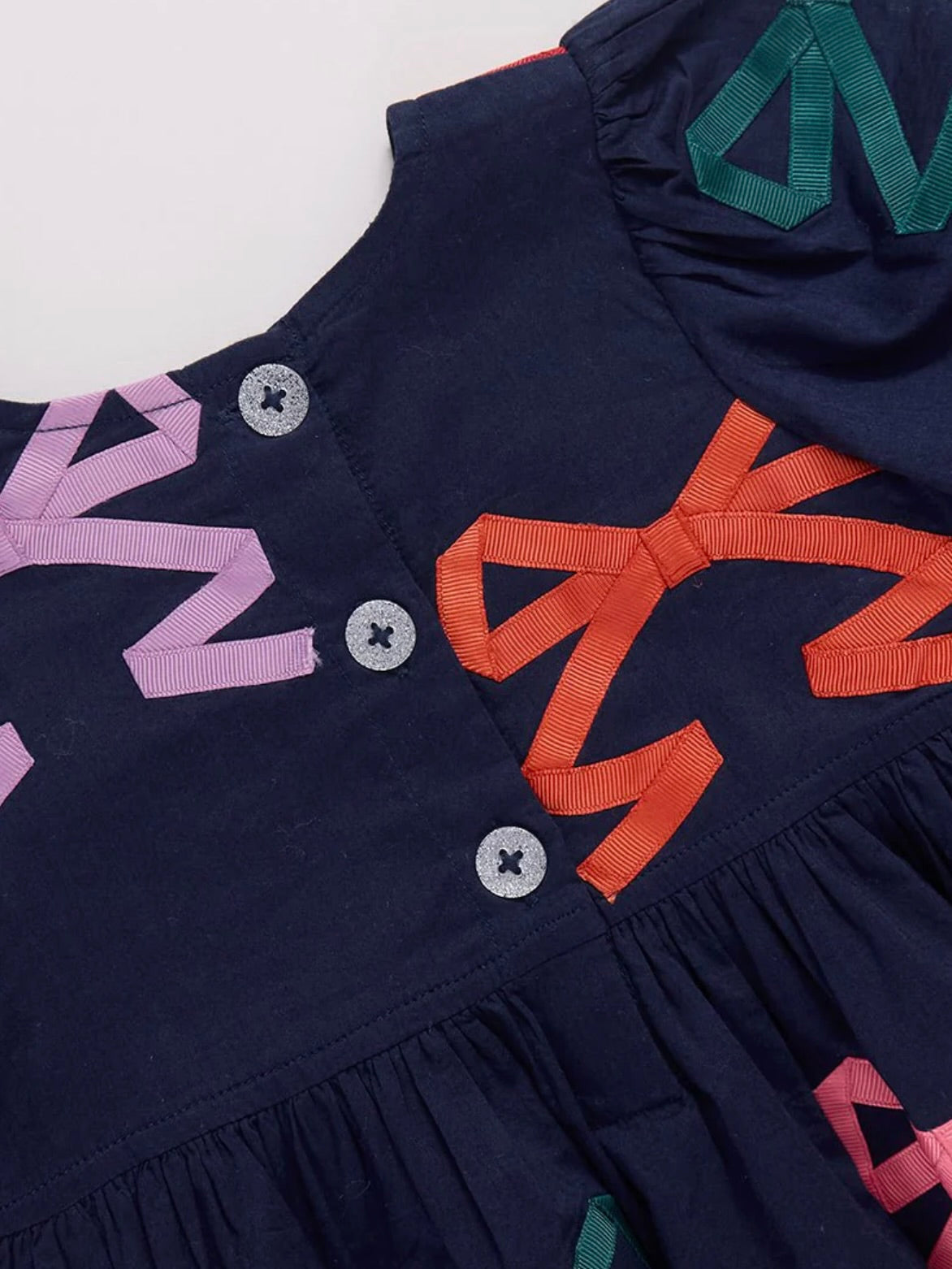Brooke Dress - Multi Bow Applique