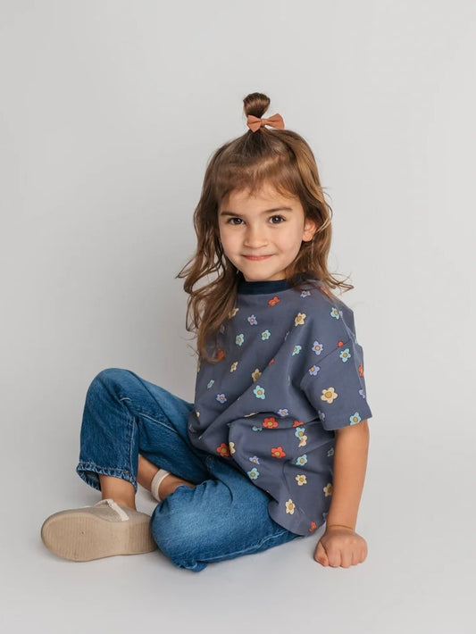 Little Love Tee - Navy Daisy