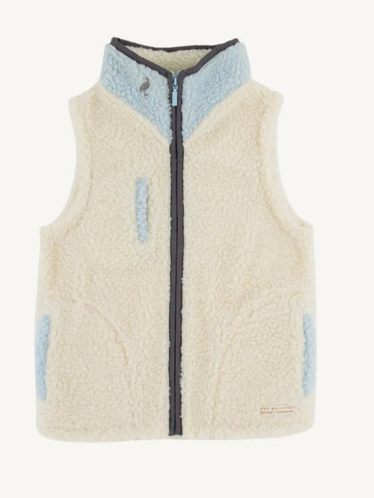Palmetto Pearl & Buckhead Blue Van Camp Sherpa Vest