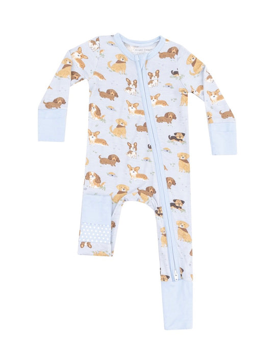 Blue Best Friend Dogs Zipper Romper