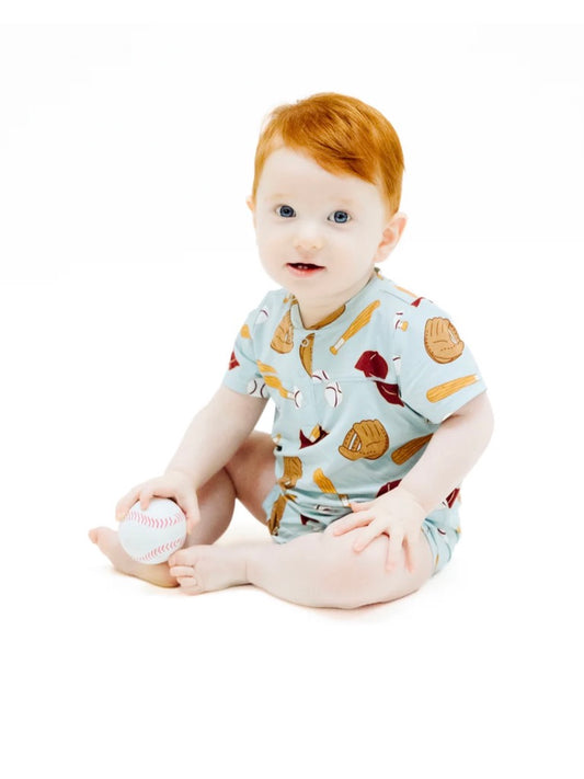 Slate Blue Baseball Henley Shortall