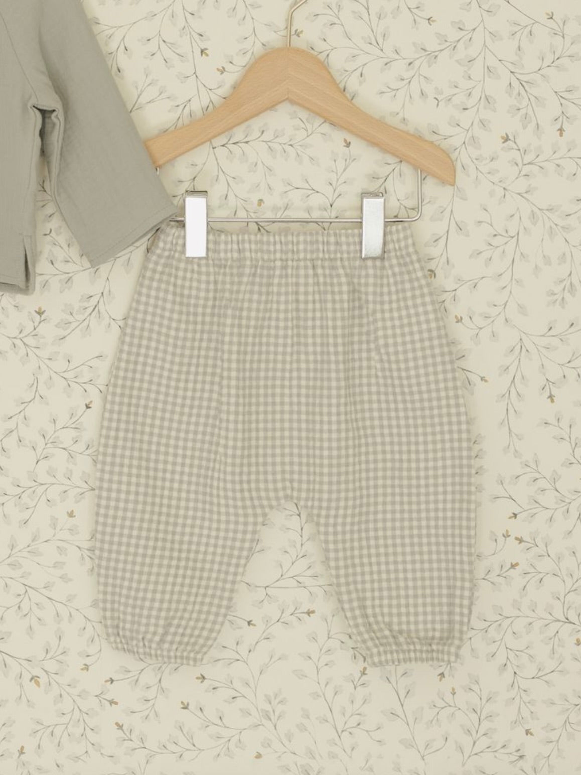 Blue Gingham Woven Pant