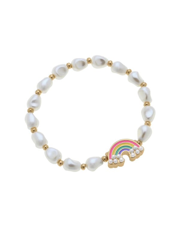 Madeleine Pearl & Rainbow Children's Bracelet