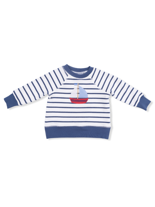 Bubble Sailboat French Terry Raglan Sweatshirt