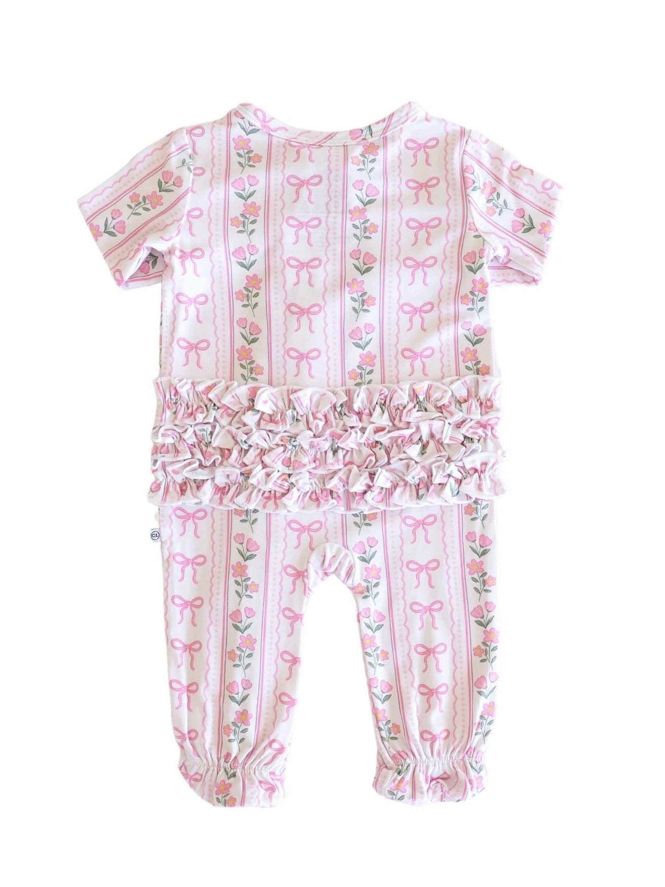 Coquette Garden Ruffle Zipper Footie