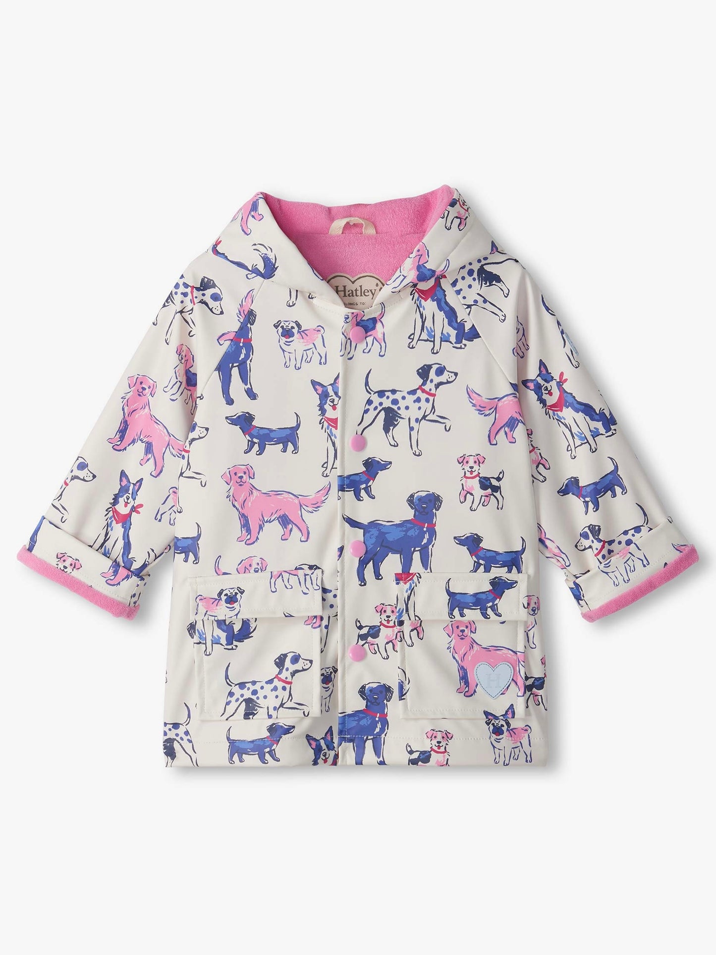 Pink Little Pups Rain Coat