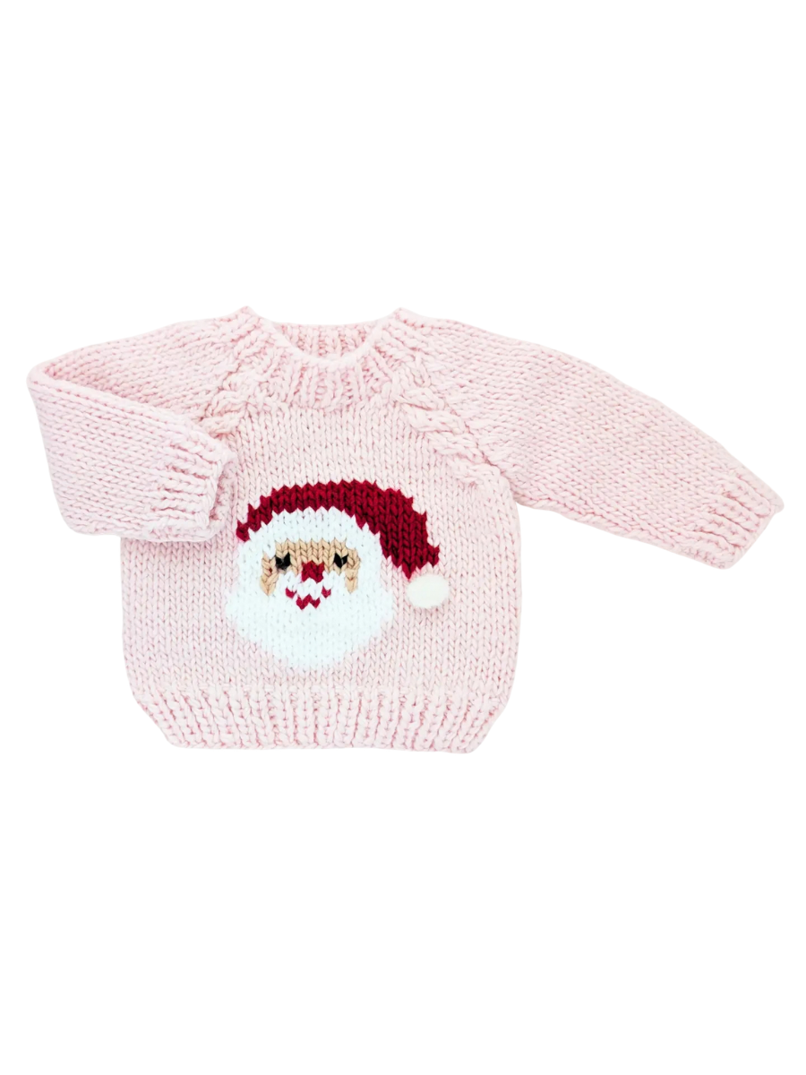 Jolly Santa Crewneck Sweater - Blush