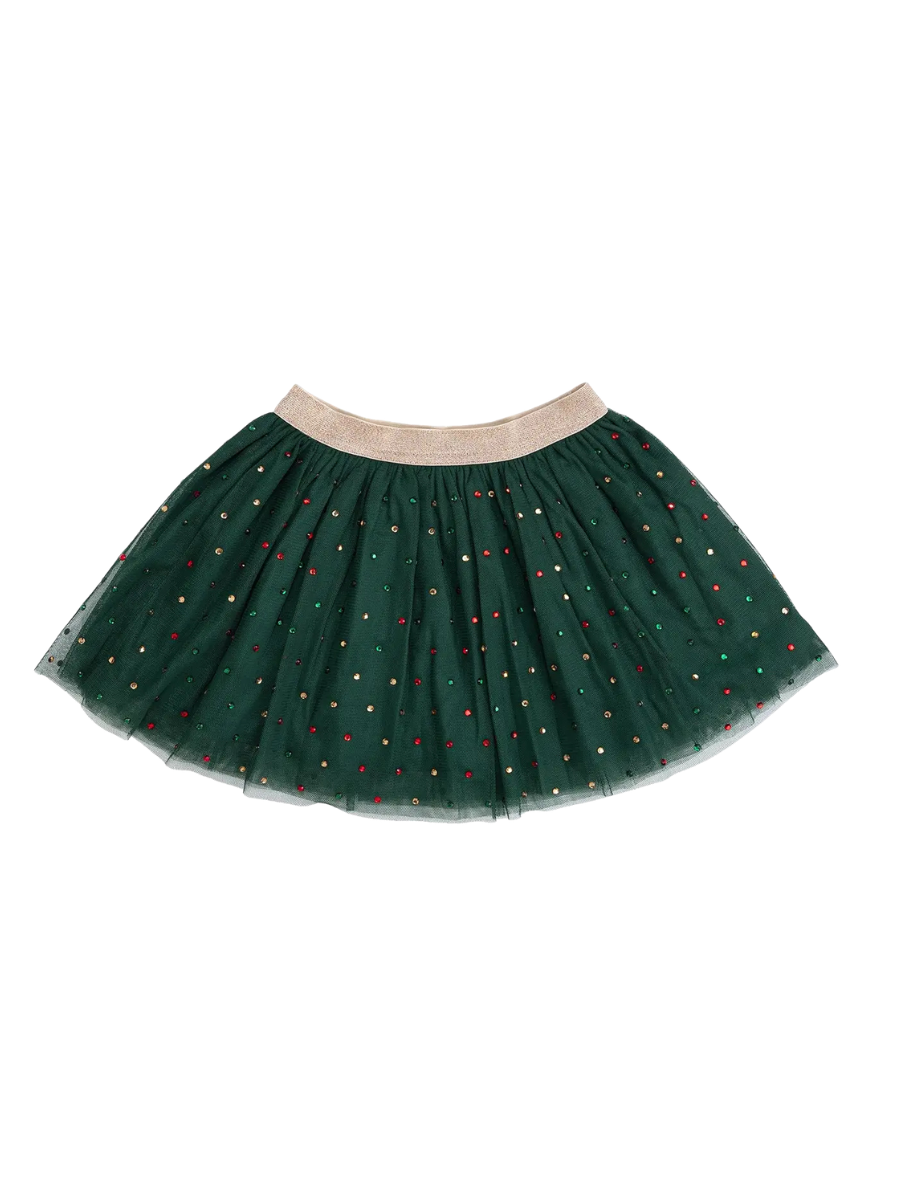 Emerald Rhinestone Tutu Skirt