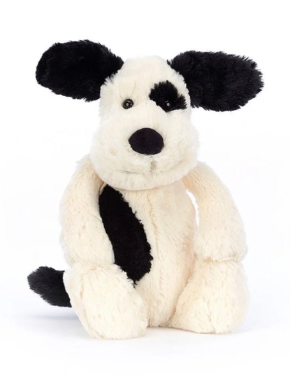 Bashful Black & Cream Puppy Medium