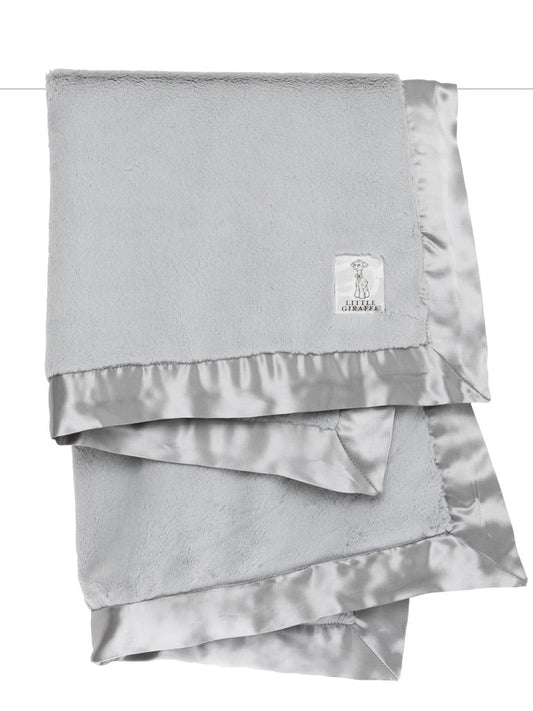 Little Giraffe Luxe Baby Blanket - Silver