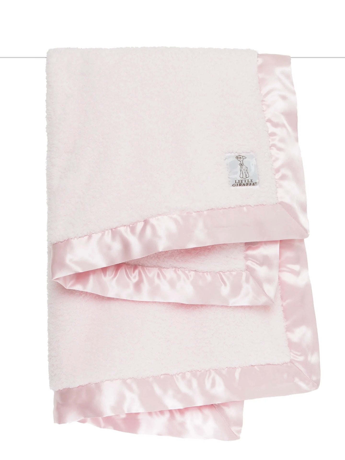 Little Giraffe Chenille Blanket- Pink
