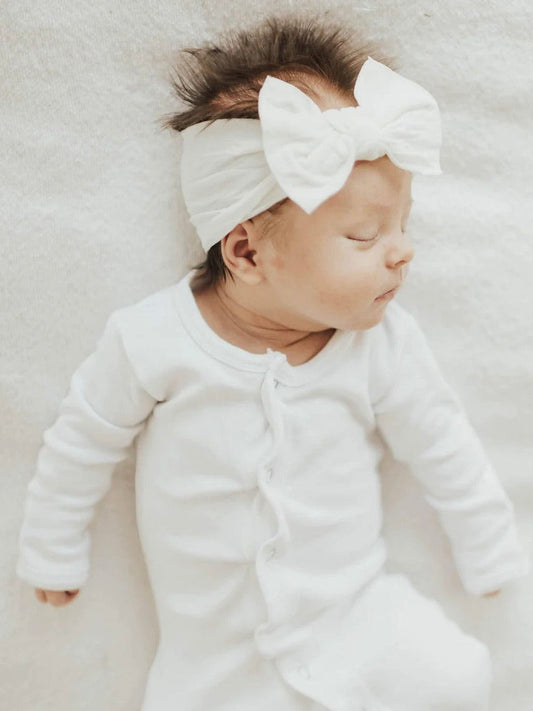 Knot Bow Headband - White